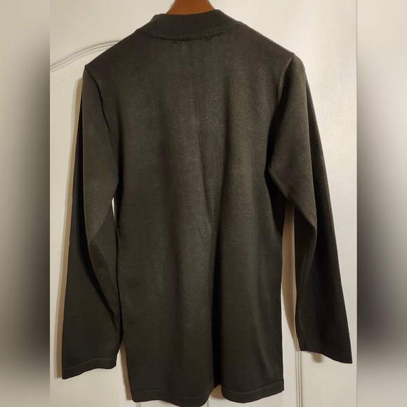 Ashley Stewart Olive Green Long Sleeve Sweater - Picture 3 of 6